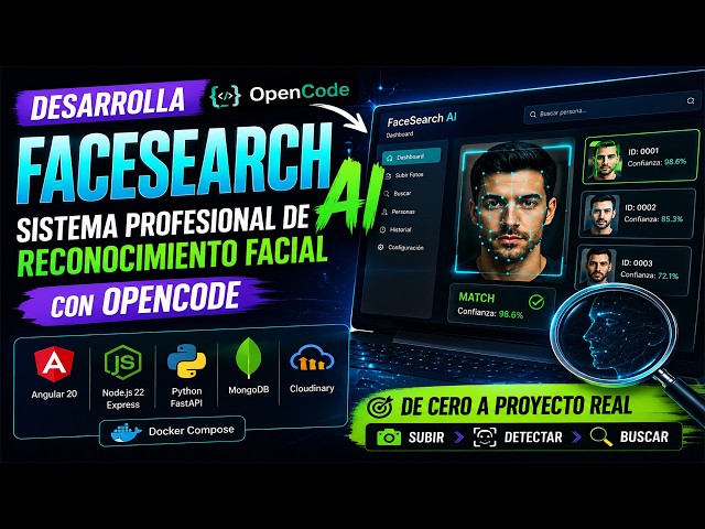 Desarrolla FaceSearchAI: Detección facial profesional con Open Code