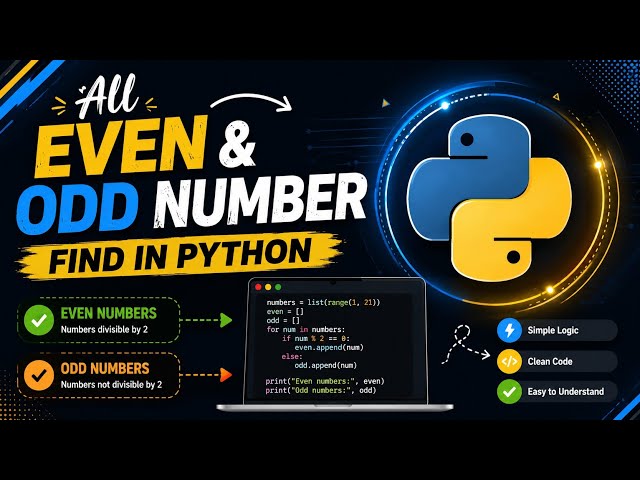 Master Even & Odd Numbers in Python in 5 Minutes# program 