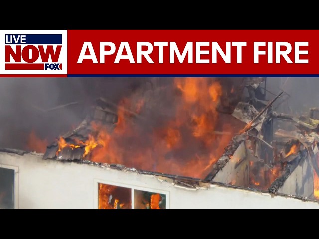 Massive fire at apartment complex in Riverside, California