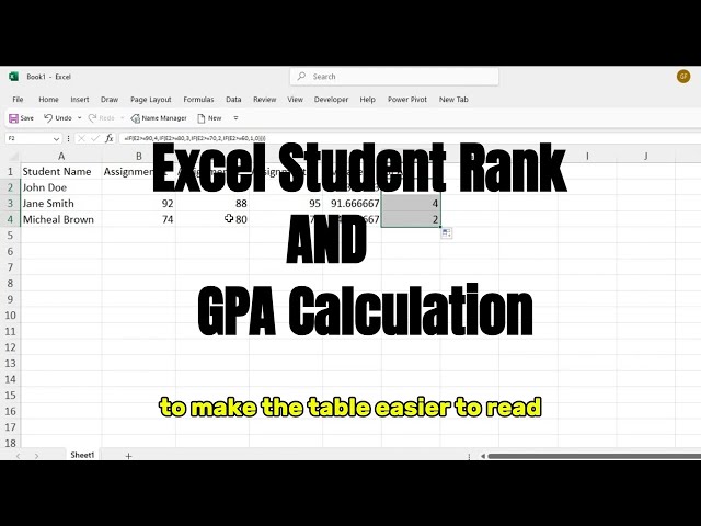 Make Your Own Gradebook in Minutes With Excel!