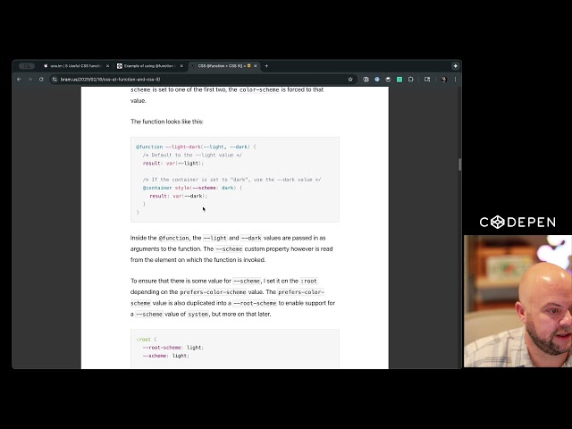 Looking at Custom CSS @function