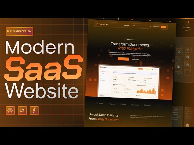 Build a Modern Saas Landing Page Using Next Js, React, Tailwind and Typescript