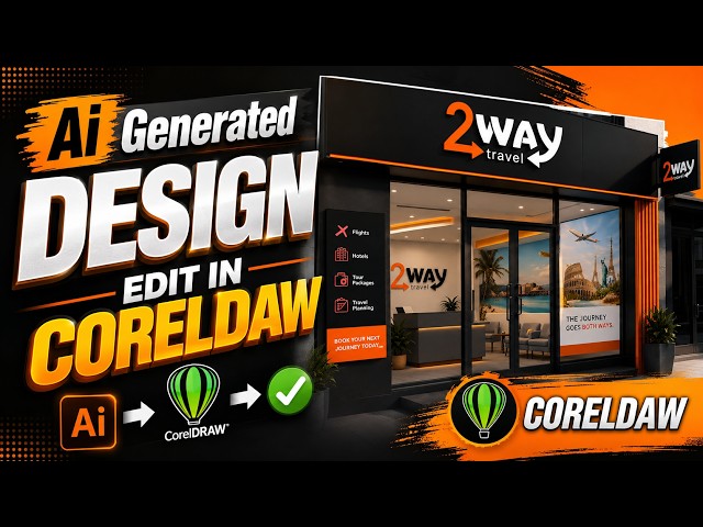 How to Convert AI-Generated Designs into Editable CDR Files | CorelDRAW Tutorial