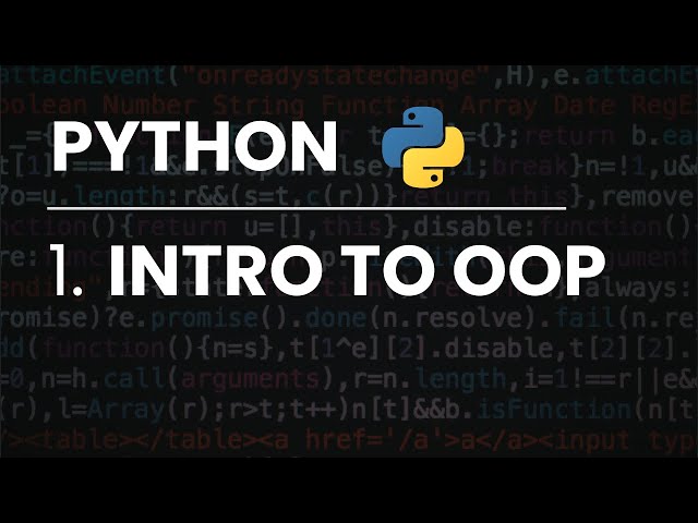 Object Oriented Programming in Python - #1