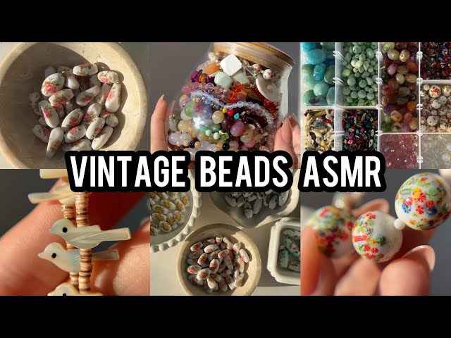Bead Sorting ASMR - Cutting Up Thrifted Vintage Beads & Organizing - NO TALKING! 