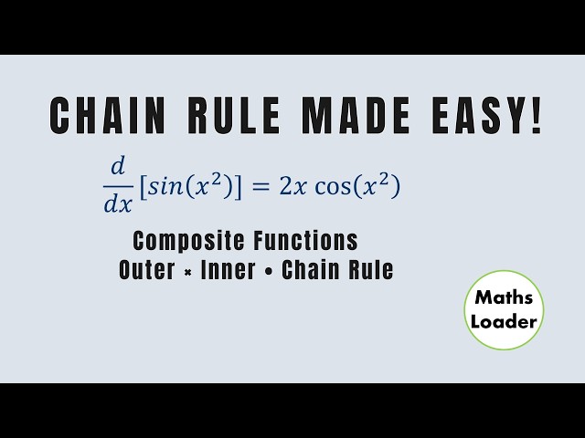 Chain Rule Explained | Composite Functions Made Easy (sin x² Example)