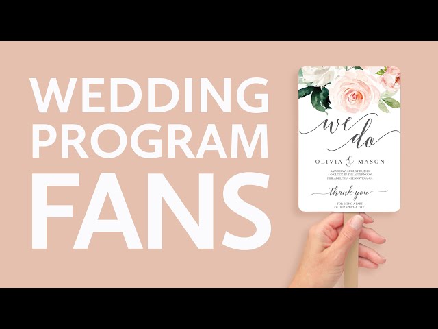 How to Create Wedding Programs | DIY Wedding Fan Program