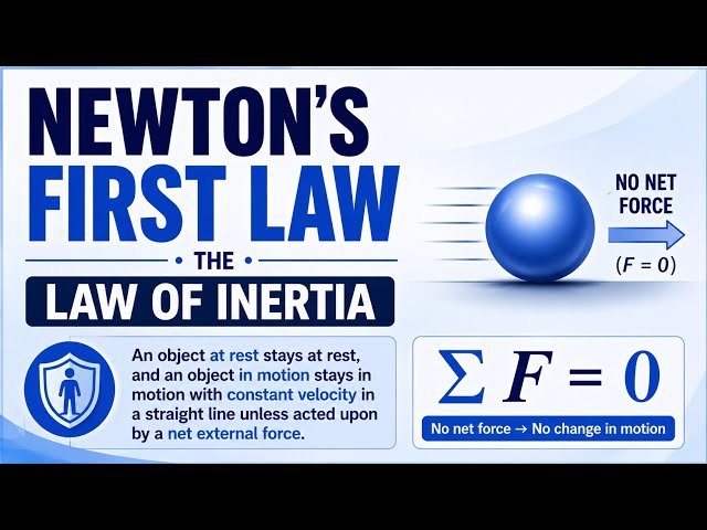 Newton's First Law | The Law of Inertia | Uplatz