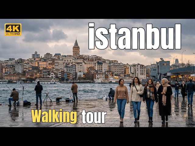 Istanbul Walking Tour 4K 60fps - A Cinematic Walk Between Eminönü & Karaköy