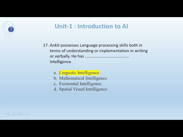 AI  code 417 MCQ's grade 10 CBSE