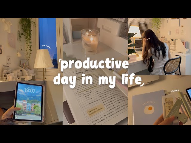 productive day in my life🌷 study vlog, slow morning, taking notes, romanticizing life˚ ༘