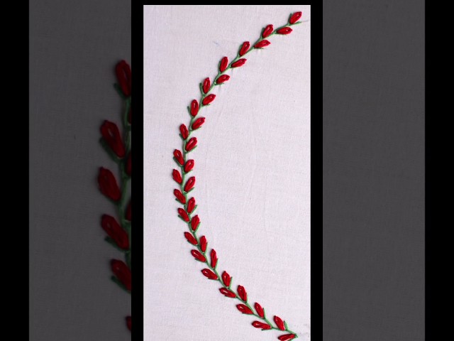 Easiest Feather Stitch Neck Design Tutorial Embroidery By RP