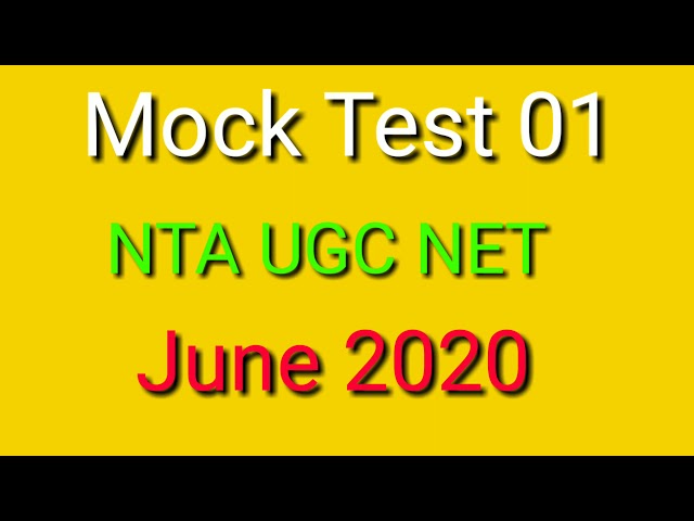 Mock Test of UGC NET June 2020| Question Answer for UGC NET