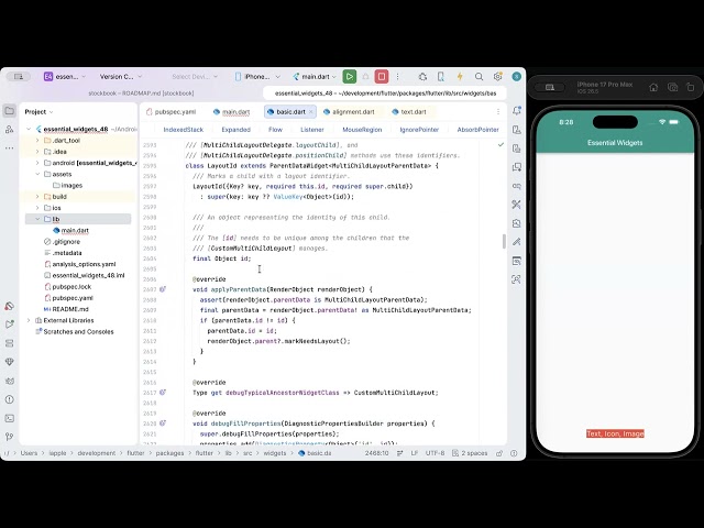 Flutter Lecture 04: Essentials Widgets Batch 48