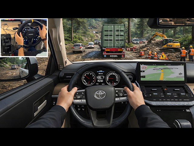 Crazy off road Drive with Toyota Land Cruiser LC 400 through narrow road - Euro Truck Simulator 2