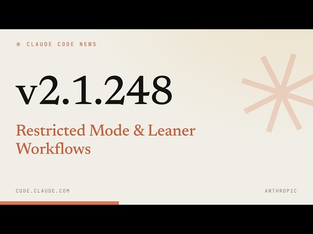 Claude Code 2.1.248 — Restricted Mode & Leaner Workflows