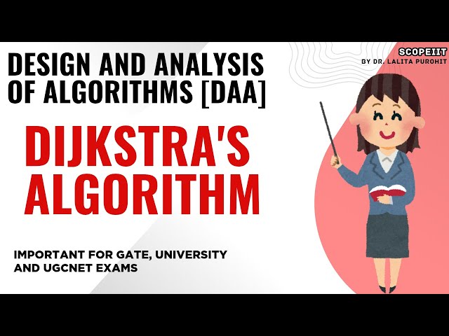 Dijkstra's Algorithm In DAA | UNIVERSITY EXAM | GATE | UGCNET | #scopeiit