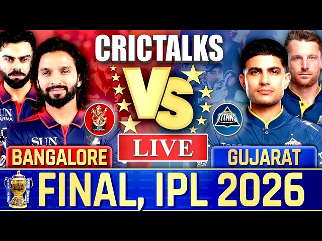 🔴 Live: RCB vs GT, Final, IPL 2026, Cricket Live Match Today, Live Score Commentary - 10 Over