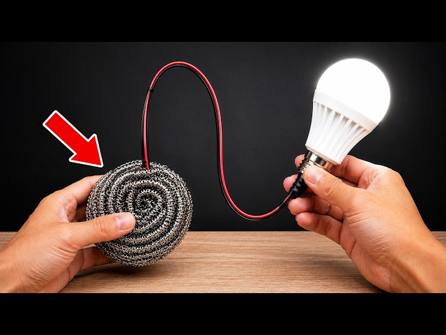 Never Throw Away Old LED Bulbs! Put in Steel Wool and Enjoy!
