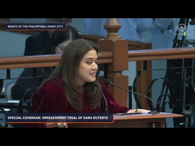 Camille Villar explains vote vs interpreting impeachment threshold