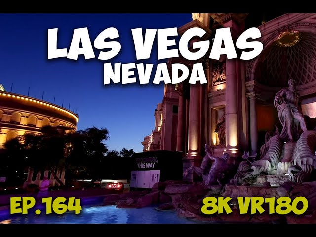Ep.164 Las Vegas Nevada – Caesars Palace Roman Architecture Along the Strip 8K VR180 3D Travel