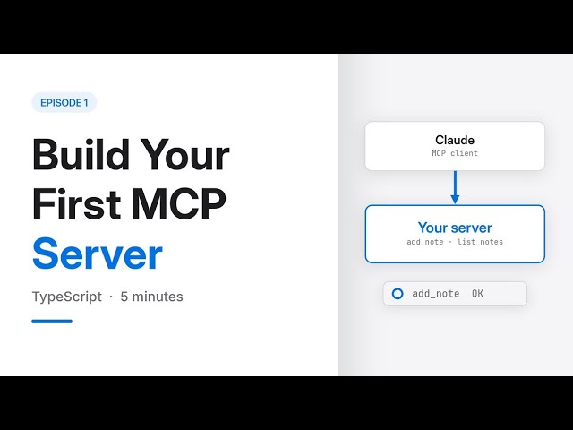 Build Your First MCP Server in 5 Minutes (TypeScript Tutorial)