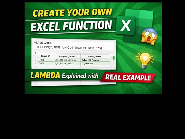 Lambda #ExcelLAMBDA #AdvancedExcel #JAExcel