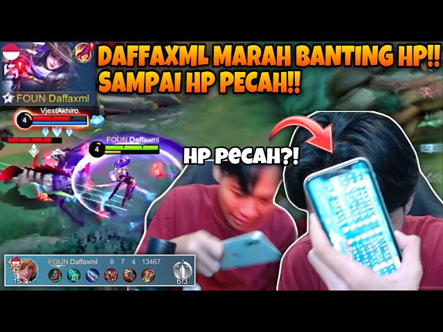 DAFFAXML MARAH BANTING HP SAMPAI PECAH GARA GARA MAIN SOLO DI GLORY!!