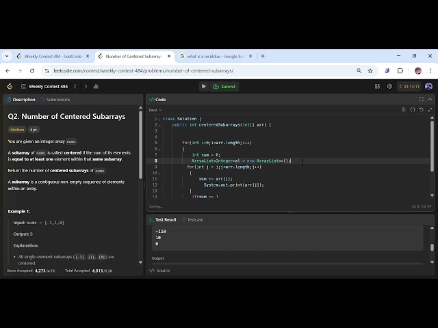 Weekly Contest 484   LeetCode   Google Chrome 2026 01 11 08