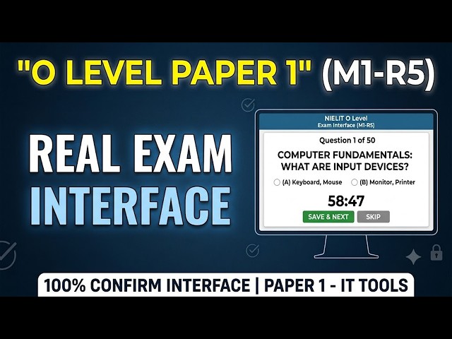 REAL O LEVEL(M1 R5.1) INTERAFCE OF  PRACTICAL EXAM || O LEVEL EXAM INTERFACE