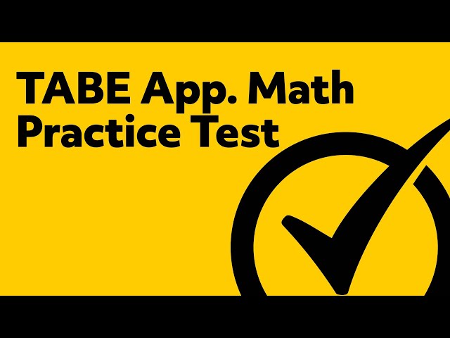 Best TABE Applied Math Practice Test