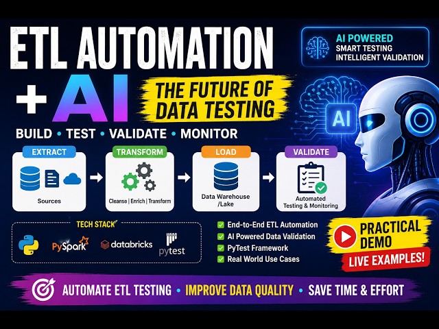 Live Demo Advanced ETL Automation Framework Agentic AI LLM Testing | 9739896812 | 05-July-2026