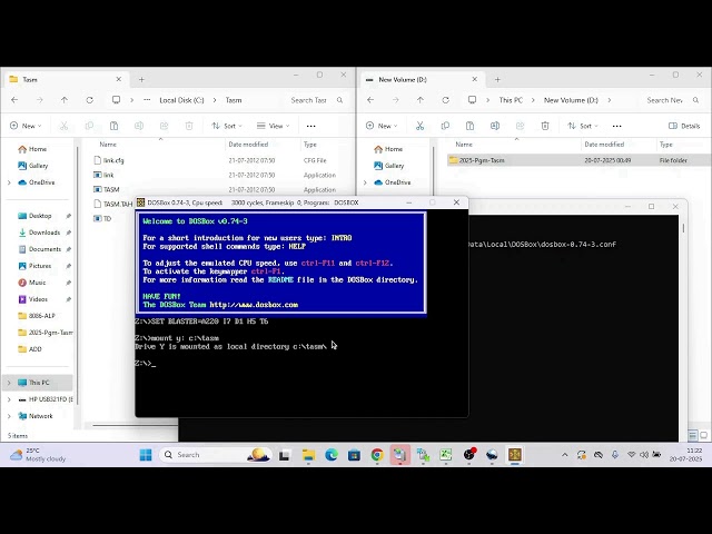 Dosbox - Run 8086 Assembly Language Programs