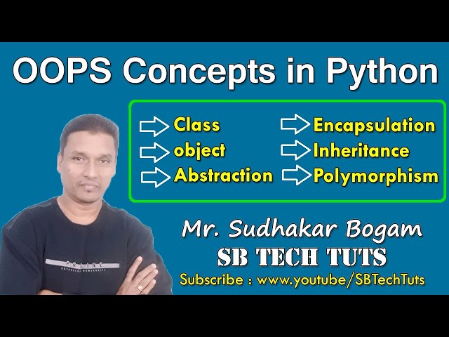 OOPS Concepts in Python | Object Oriented Programming | OOP Concepts | Python Programming | Telugu