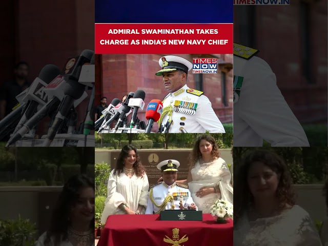 Admiral Krishna Swaminathan Assumes Charge As India’s New Navy Chief #shorts