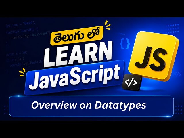 JavaScript Data Types Explained in Telugu | Primitive vs Reference Types with Examples