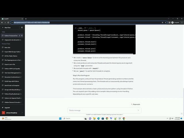 Python Producer consumer with many threads