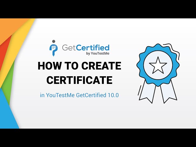 YouTestMe GetCertified 10.0 - How to Create Certificate
