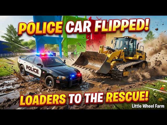 🚔 Police Car Driving Peculiarities & Epic Loader Flips | Farming Simulator 22