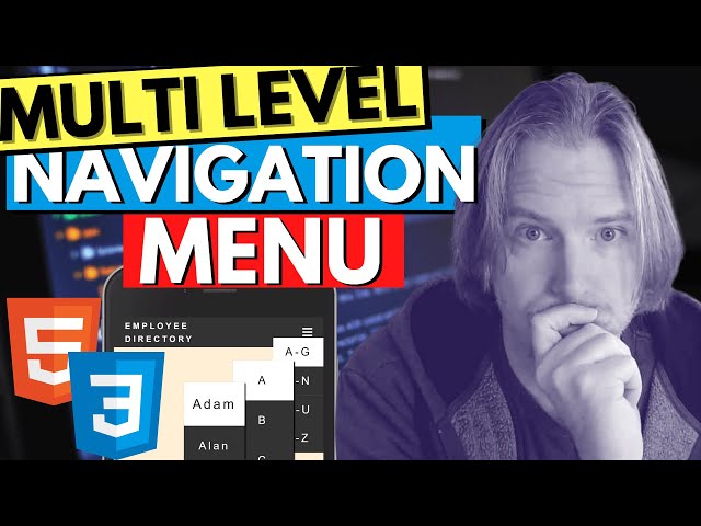 Multi Level Navigation Menu With HTML & CSS Only | Responsive Dropdown Navbar Menu