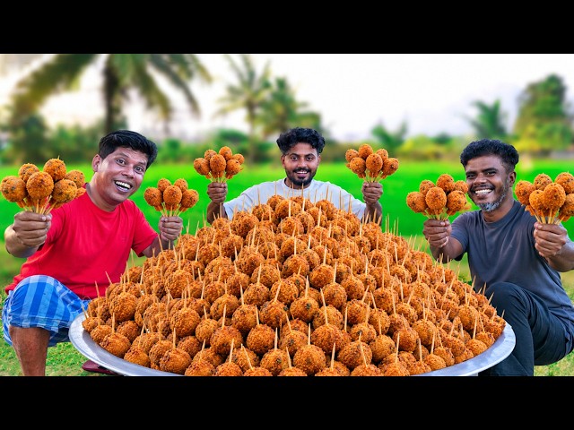 EGG LOLLIPOP | Muttai Bonda | Homemade Egg Lollipop Recipe | Cooking In Village