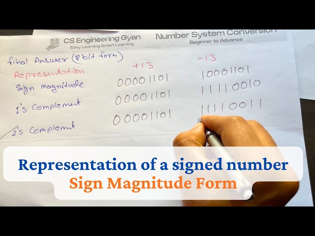 Lec 06 : Signed Number Representation - 1's complement and 2's complement form | Number System Hindi