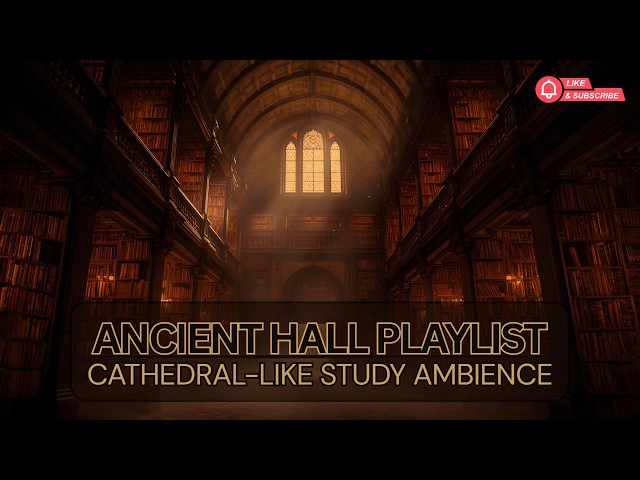 Cathedral Library Corridor Playlist | Halls of Ancient Knowledge for Deep Study & Reflection