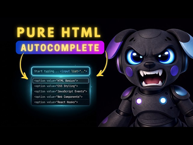 HTML Autocomplete Input | WITHOUT JavaScript