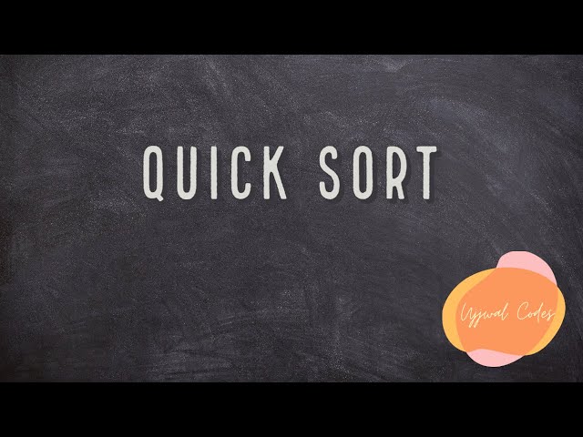 Quick Sort - Correct Way to Sort an Array in a Coding Interview