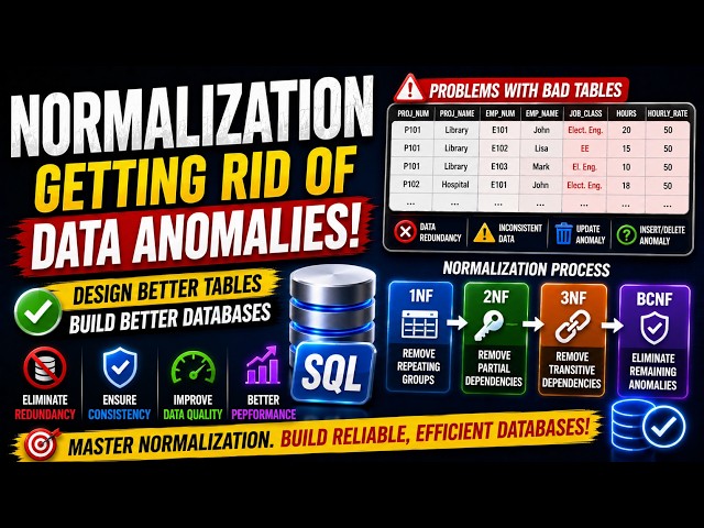 Database Normalization Explained | 1NF, 2NF, 3NF & BCNF Made Easy