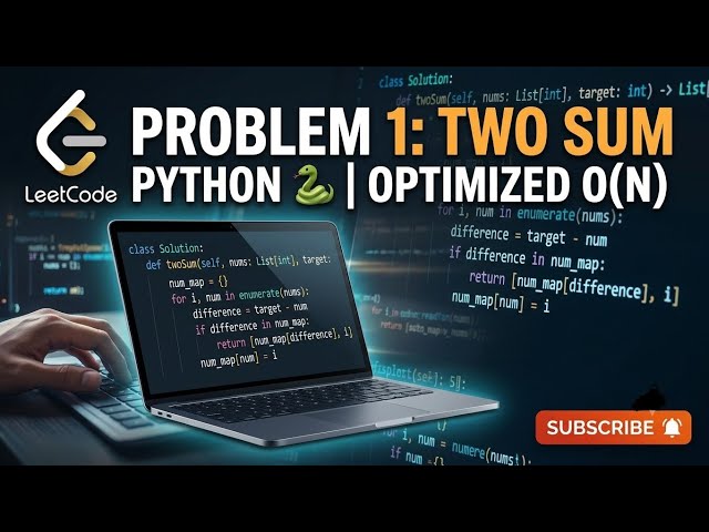 Option 1 (Best & Simple): LeetCode 1: Two Sum - Python Solution | Optimized O(N) Approach 🔥 #coding.