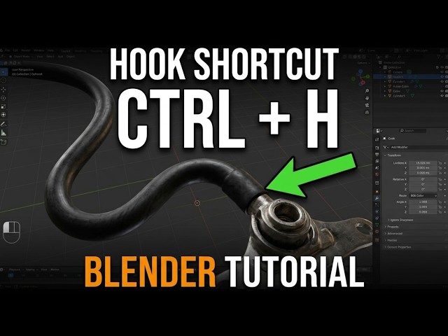 How to Hook Curves to Objects in Blender