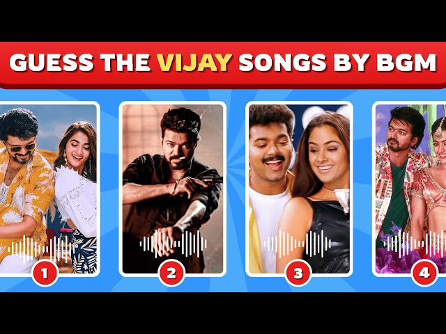 Guess the Vijay Song by BGM | Thalapathy Vijay Songs Quiz Challenge | Guess the Song by BGM | Quiz