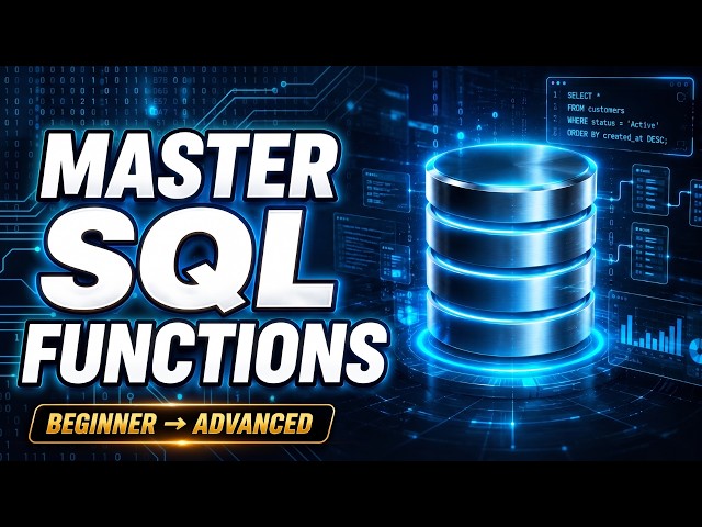 Master SQL Functions for Data Analyst Interviews | SQL Course Part 2